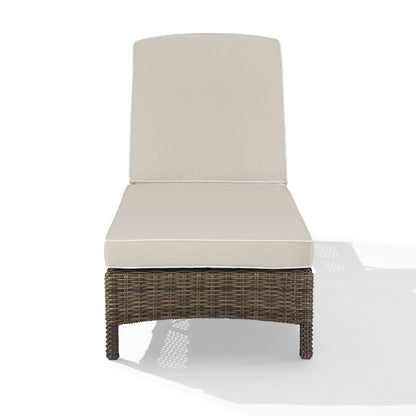 Crosley Furniture - Bradenton Chaise Lounge With Sand Cushions - KO70070WB-SA veiw 2