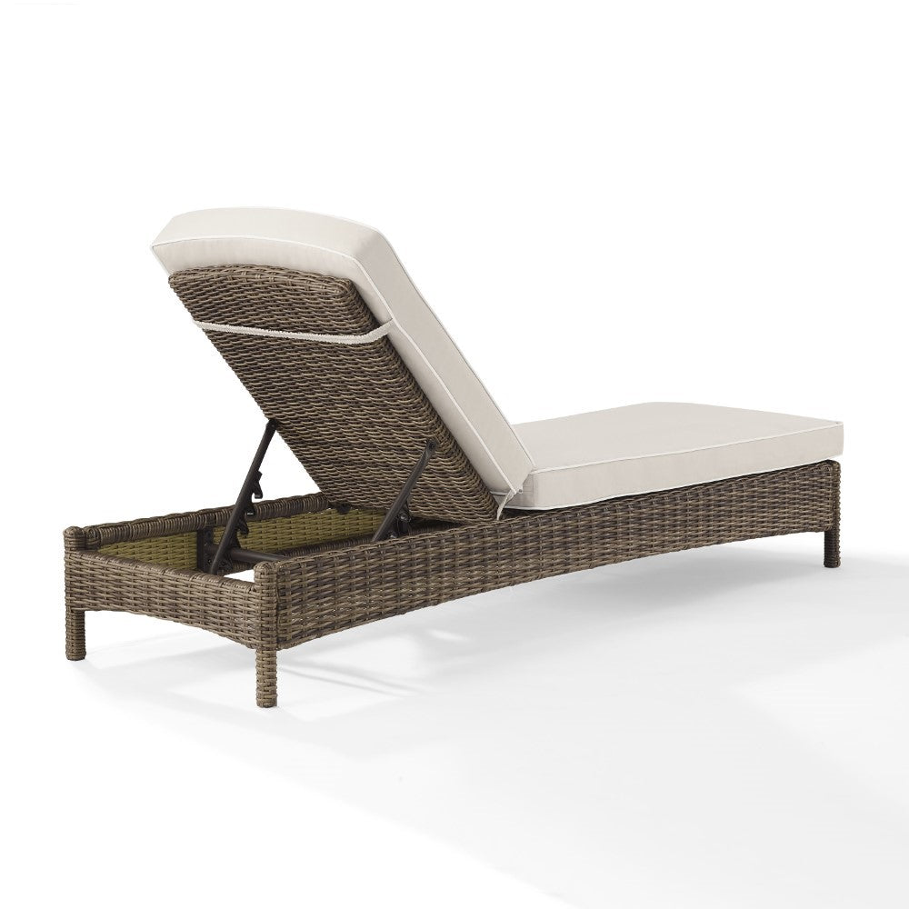 Crosley Furniture - Bradenton Chaise Lounge With Sand Cushions - KO70070WB-SA veiw 4