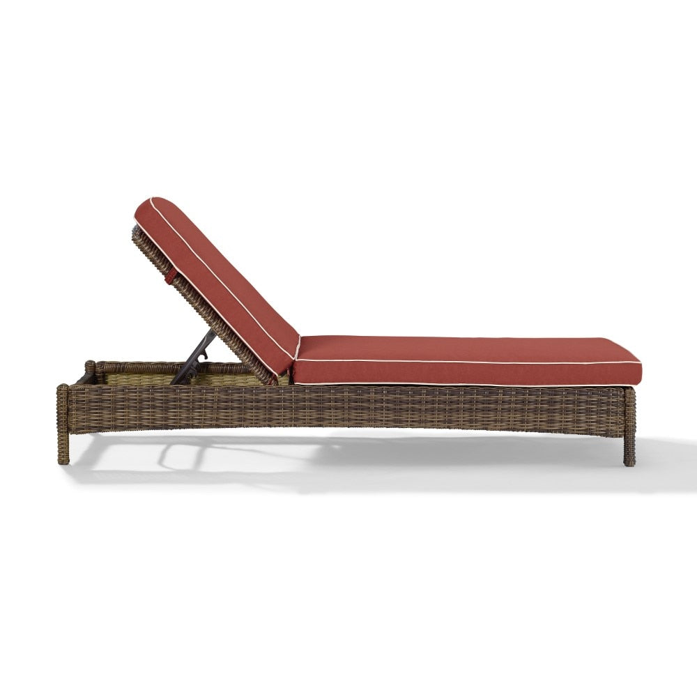 Crosley Furniture - Bradenton Chaise Lounge With Sangria Cushions - KO70070WB-SG veiw 3