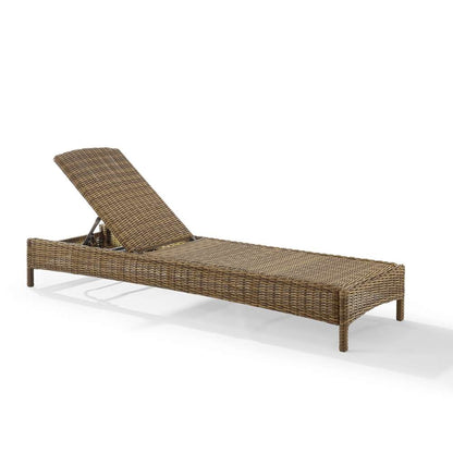 Crosley Furniture - Bradenton Outdoor Wicker Chaise Lounge Gray/Weathered Brown - KO70070WB-GY veiw 6
