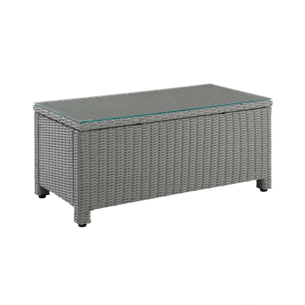 Crosley Furniture - Bradenton Outdoor Wicker Coffee Table Gray - CO7208-GY view 2