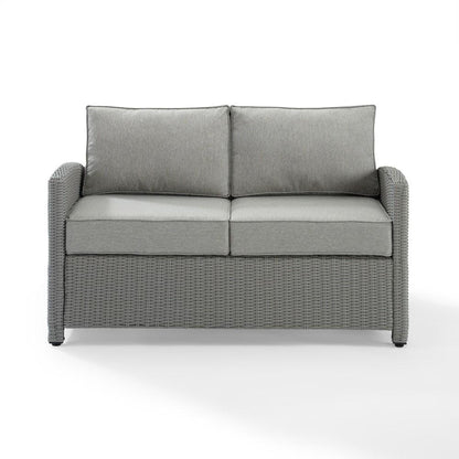 Crosley Furniture - Bradenton Outdoor Wicker Loveseat Gray/Gray - KO70022GY-GY_CLOSEOUT veiw 1