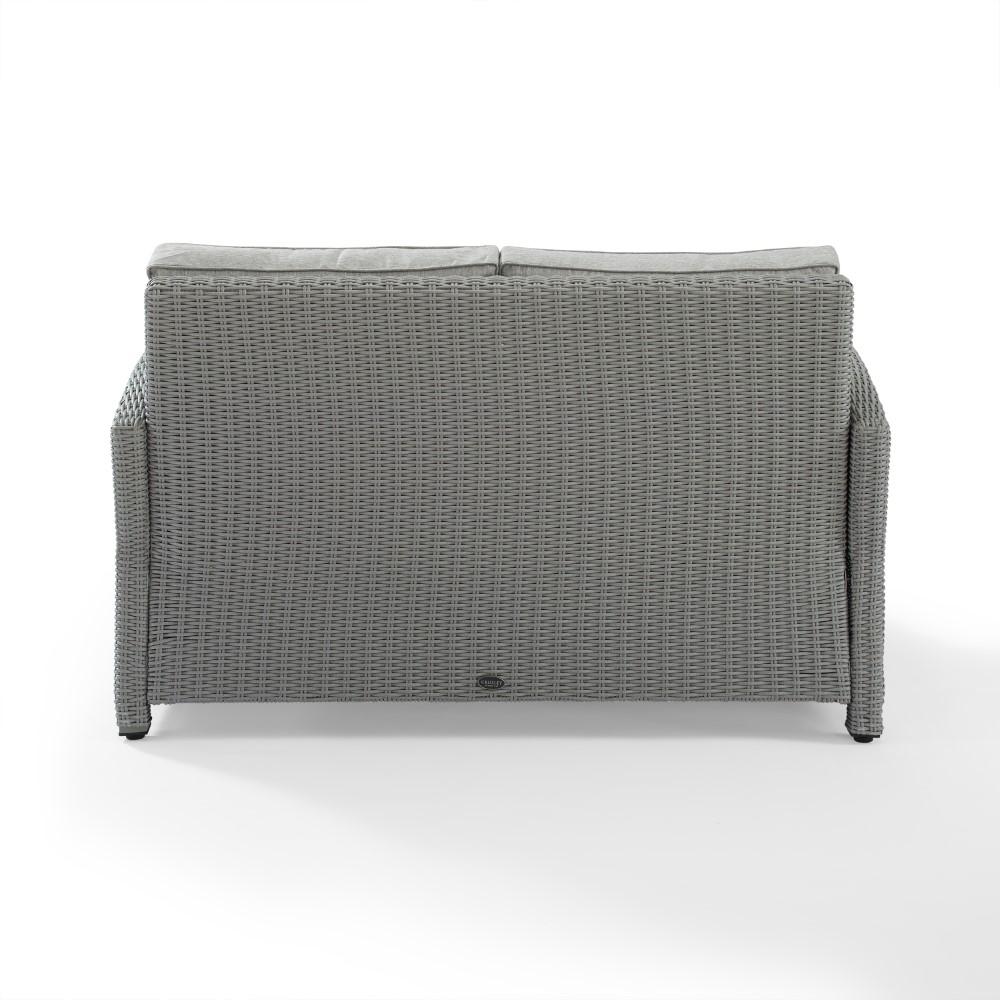 Crosley Furniture - Bradenton Outdoor Wicker Loveseat Gray/Gray - KO70022GY-GY_CLOSEOUT veiw 3