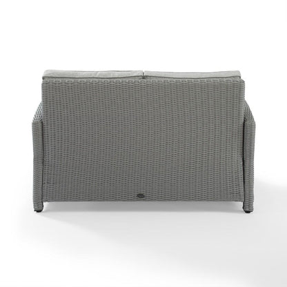 Crosley Furniture - Bradenton Outdoor Wicker Loveseat Gray/Gray - KO70022GY-GY_CLOSEOUT veiw 3
