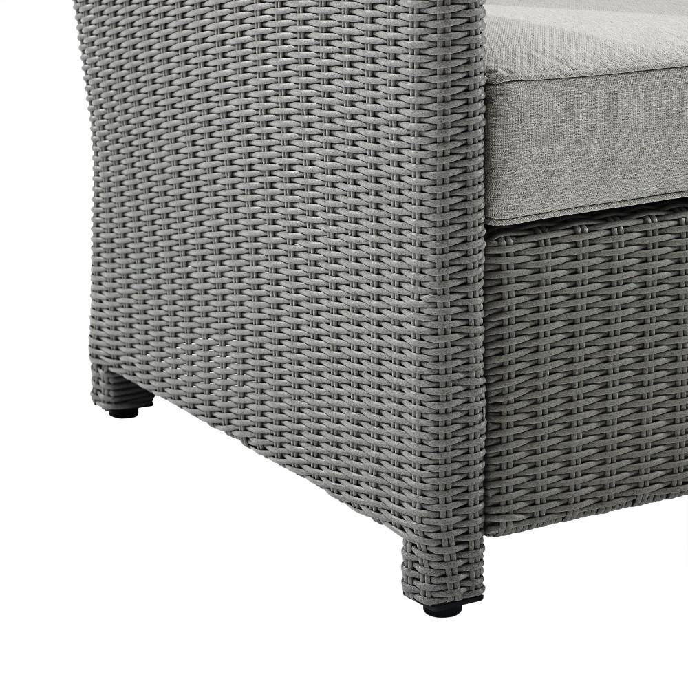 Crosley Furniture - Bradenton Outdoor Wicker Loveseat Gray/Gray - KO70022GY-GY_CLOSEOUT veiw 5