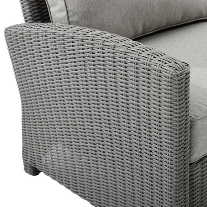 Crosley Furniture - Bradenton Outdoor Wicker Loveseat Gray/Gray - KO70022GY-GY_CLOSEOUT veiw 6