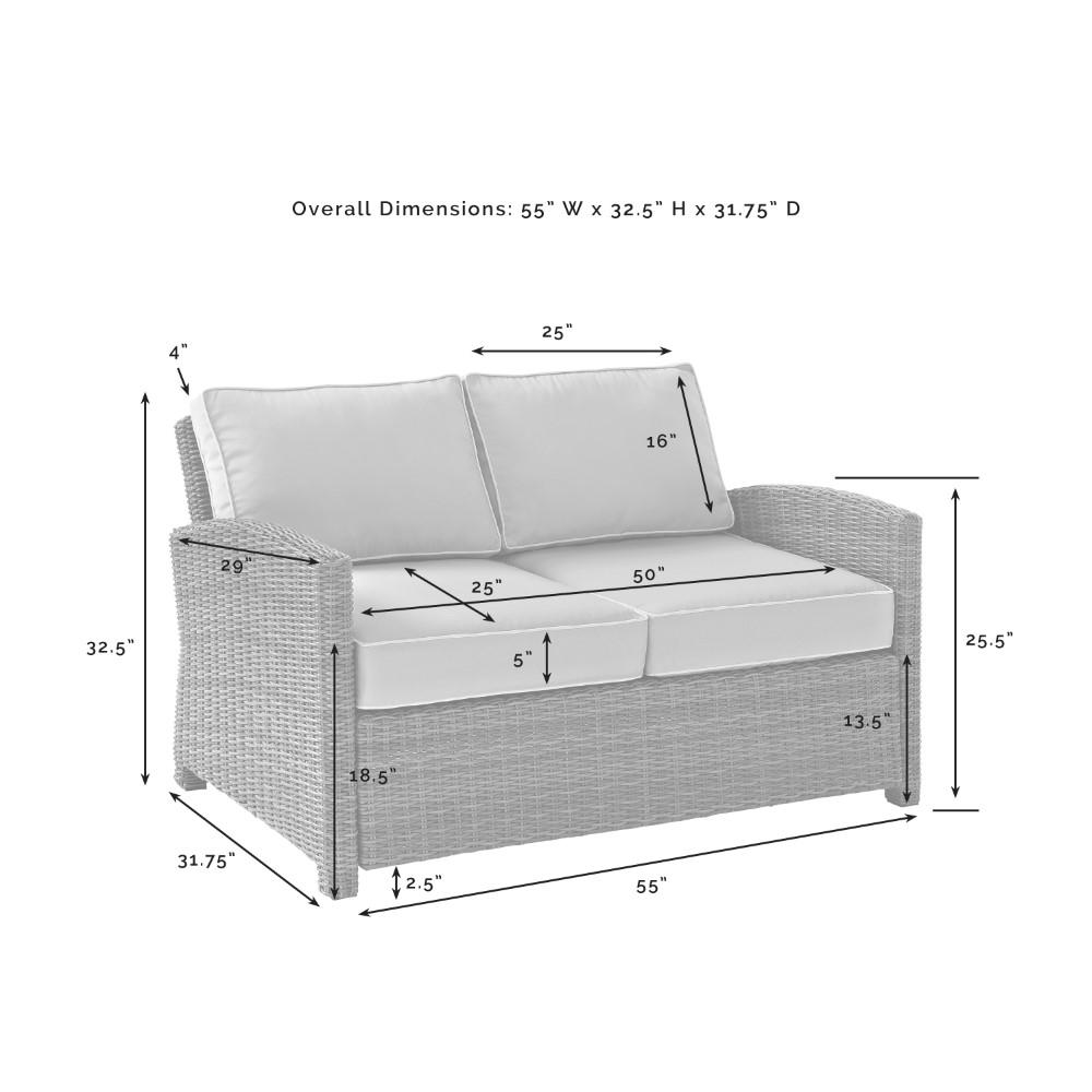 Crosley Furniture - Bradenton Outdoor Wicker Loveseat Gray/Gray - KO70022GY-GY_CLOSEOUT veiw 7