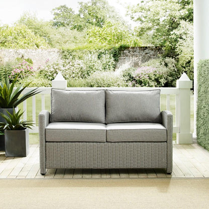 Crosley Furniture - Bradenton Outdoor Wicker Loveseat Gray/Gray - KO70022GY-GY_CLOSEOUT veiw 9