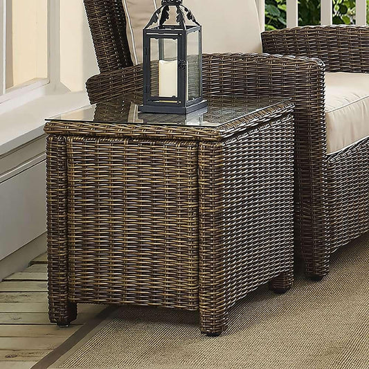 Crosley Furniture - Bradenton Outdoor Wicker Rectangular Side Table - CO7219-WB view 1