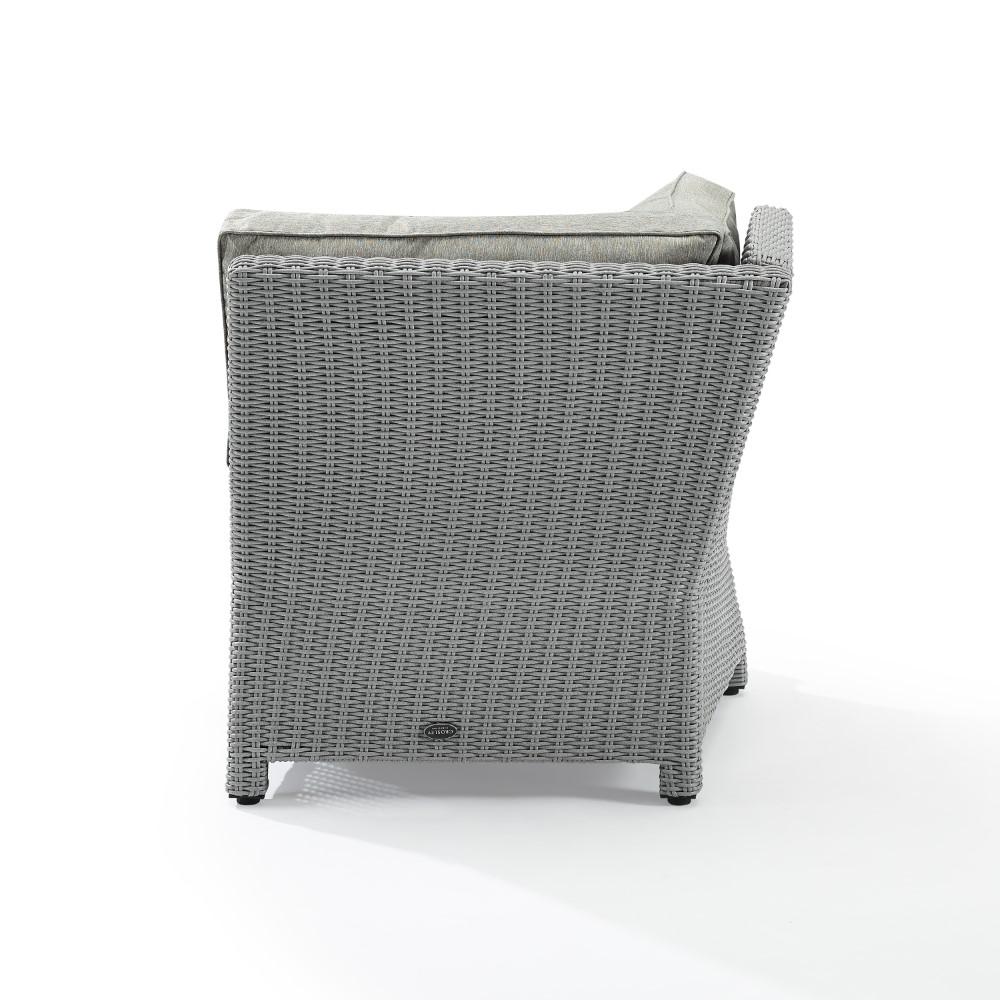 Crosley Furniture - Bradenton Outdoor Wicker Sectional Corner Chair Gray/Gray - KO70018GY-GY_CLOSEOUT veiw 3
