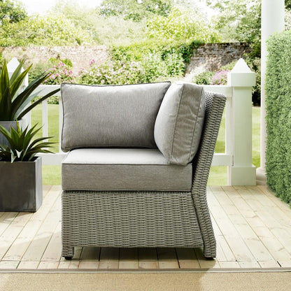 Crosley Furniture - Bradenton Outdoor Wicker Sectional Corner Chair Gray/Gray - KO70018GY-GY_CLOSEOUT veiw 6