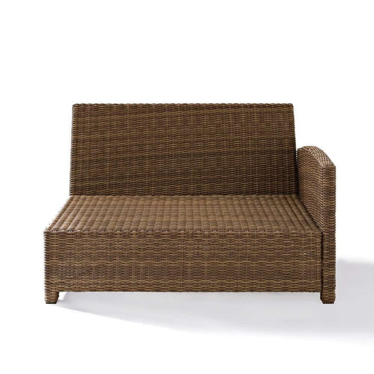 Crosley Furniture - Bradenton Outdoor Wicker Sectional Right Corner Loveseat with Sand Cushions - KO70015WB-SA view 2
