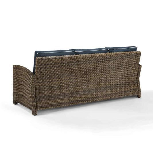 Crosley Furniture - Bradenton Sofa with Navy Cushions - KO70049WB-NV veiw 2