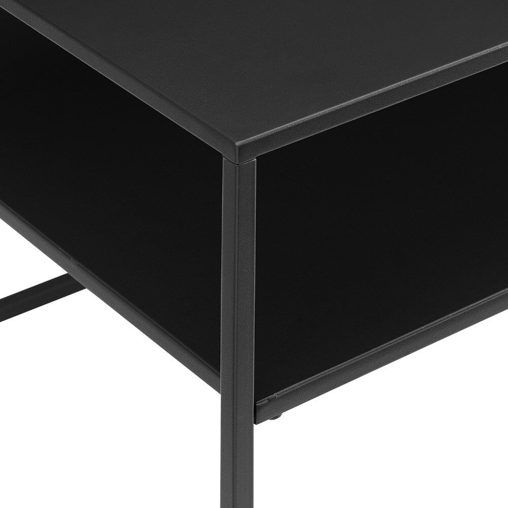 Crosley Furniture - Braxton 3 Piece Coffee Table Set Matte Black - Coffee Table & 2 End Tables - KF14007MB veiw 4