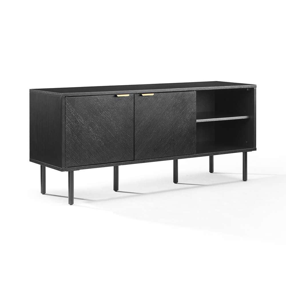Crosley Furniture - Brody Record Storage Sideboard Black - CF1144-BK veiw 1
