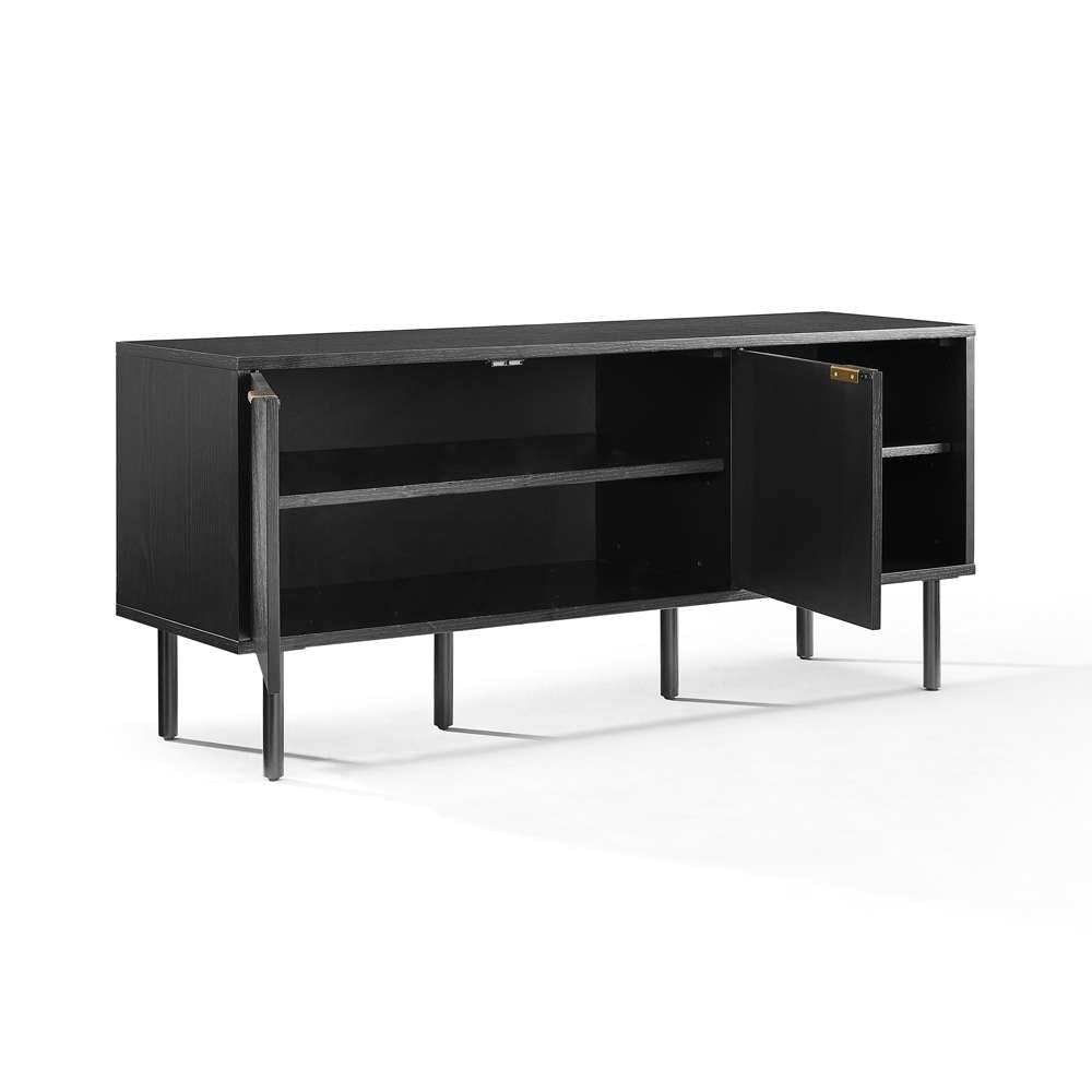 Crosley Furniture - Brody Record Storage Sideboard Black - CF1144-BK veiw 9