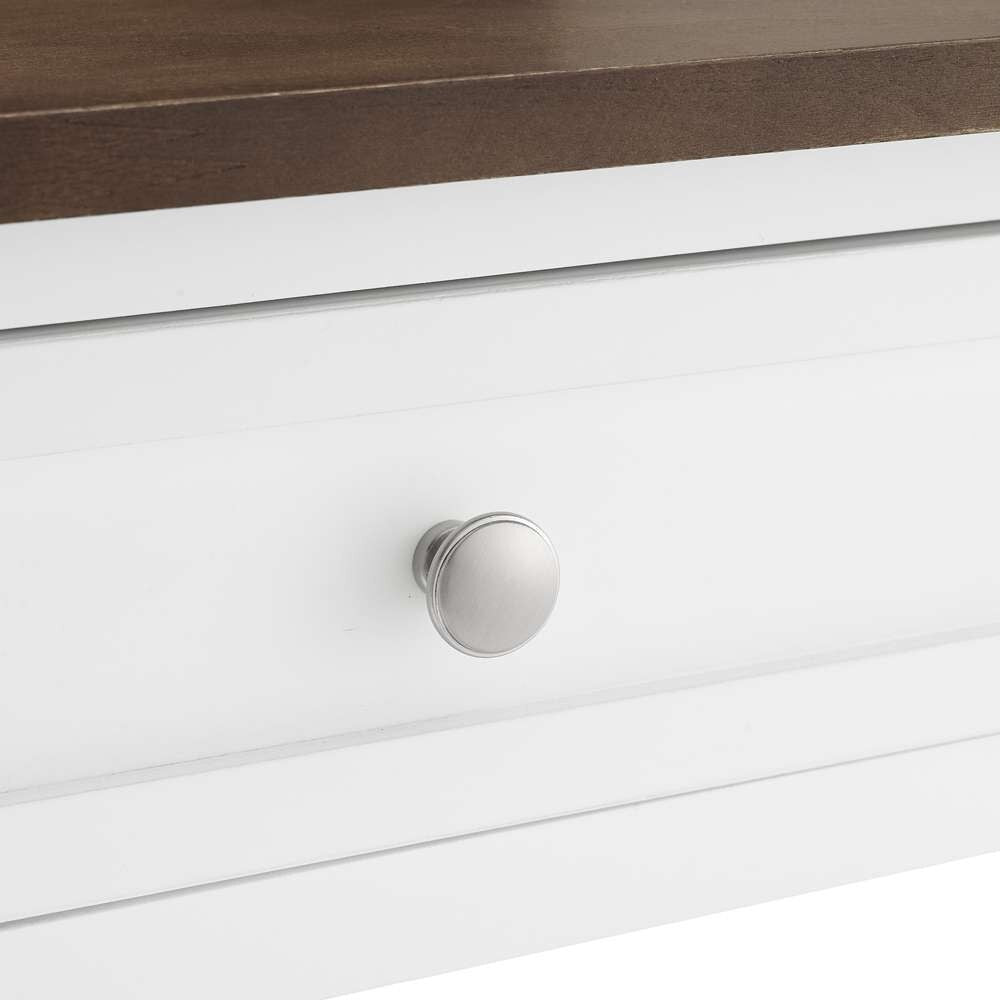 Crosley Furniture Caitlyn Wood Top Kitchen Island White/Dark Brown - CF3037BR-WH veiw 12