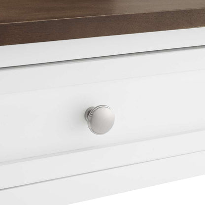 Crosley Furniture Caitlyn Wood Top Kitchen Island White/Dark Brown - CF3037BR-WH veiw 12