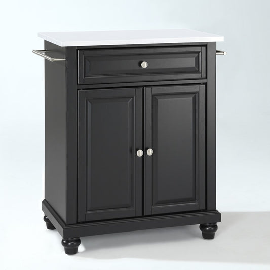 Crosley Furniture - Cambridge Granite Top Portable Kitchen Island/Cart Black/White - KF30020DBK veiw 1