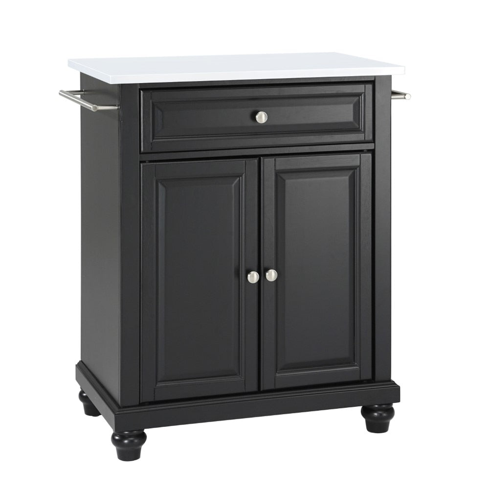 Crosley Furniture - Cambridge Granite Top Portable Kitchen Island/Cart Black/White - KF30020DBK veiw 2