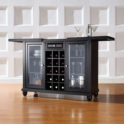 Crosley Furniture - Cambridge Sliding Top Bar Cabinet in Black Finish - KF40002DBK veiw 3