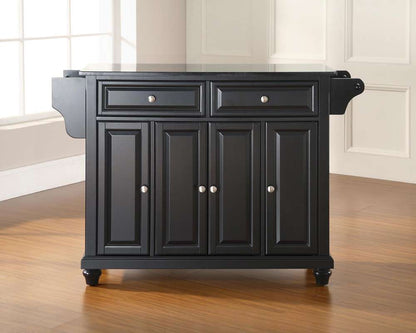 Crosley Furniture - Cambridge Solid Black Granite Top Kitchen Island in Black Finish - KF30004DBK veiw 2