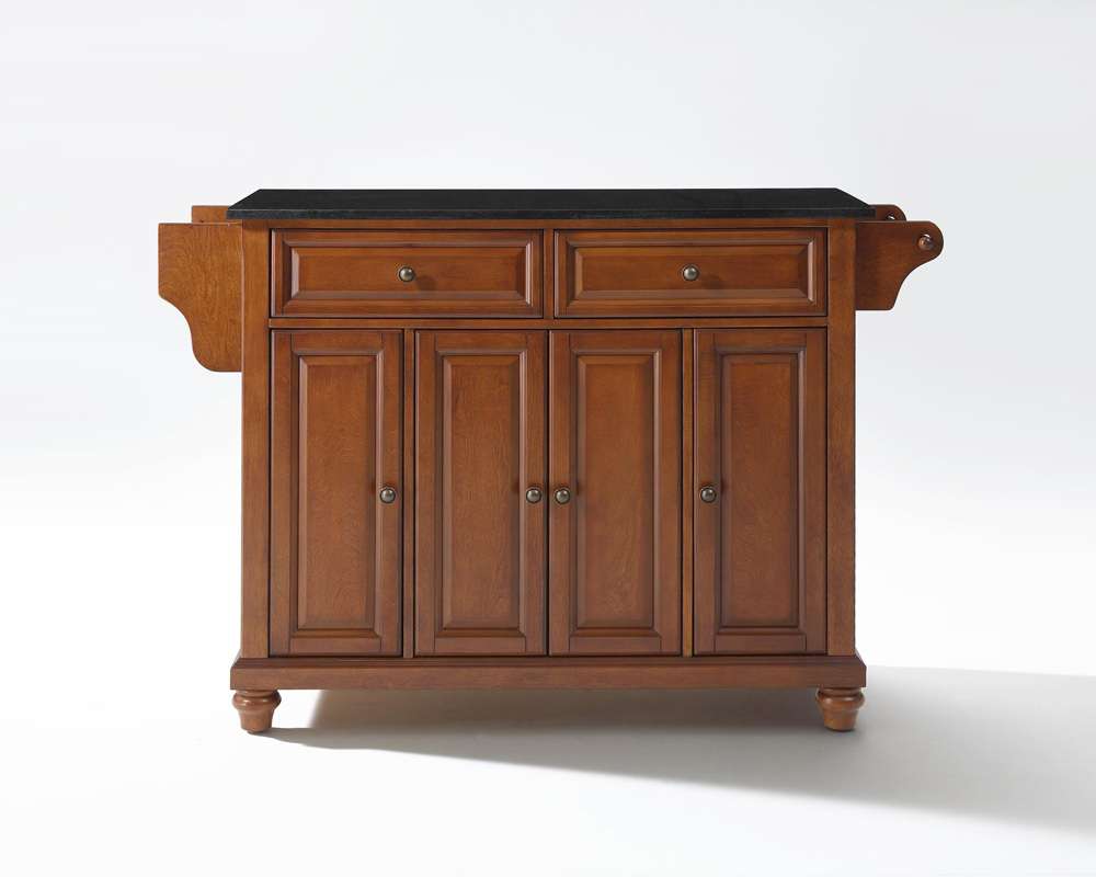 Crosley Furniture - Cambridge Solid Black Granite Top Kitchen Island in Classic Cherry Finish - KF30004DCH veiw 1