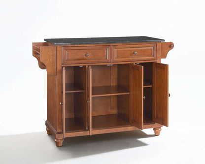 Crosley Furniture - Cambridge Solid Black Granite Top Kitchen Island in Classic Cherry Finish - KF30004DCH veiw 3