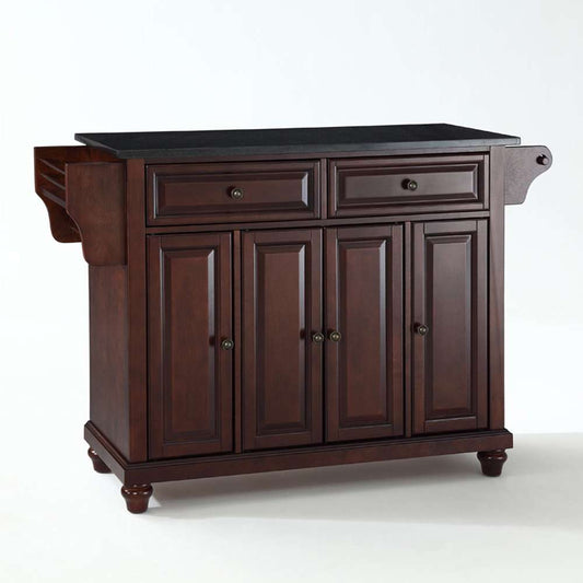 Crosley Furniture - Cambridge Solid Black Granite Top Kitchen Island in Vintage Mahogany Finish - KF30004DMA view 1