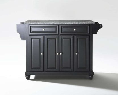 Crosley Furniture - Cambridge Solid Granite Top Kitchen Island in Black Finish - KF30003DBK veiw 1