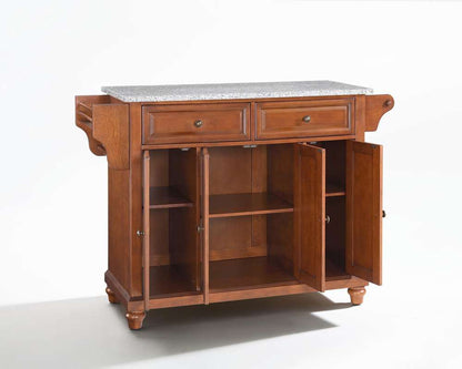 Crosley Furniture - Cambridge Solid Granite Top Kitchen Island in Classic Cherry Finish - KF30003DCH veiw 3