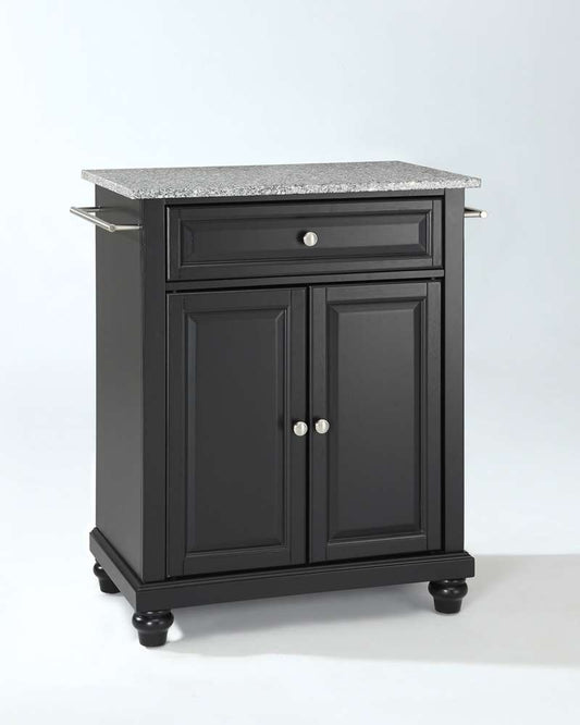 Crosley Furniture - Cambridge Solid Granite Top Portable Kitchen Island in Black Finish - KF30023DBK veiw 1