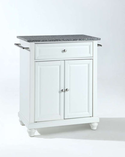 Crosley Furniture - Cambridge Solid Granite Top Portable Kitchen Island in White Finish - KF30023DWH veiw 1