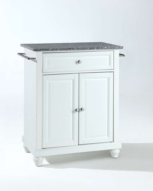 Crosley Furniture - Cambridge Solid Granite Top Portable Kitchen Island in White Finish - KF30023DWH veiw 1
