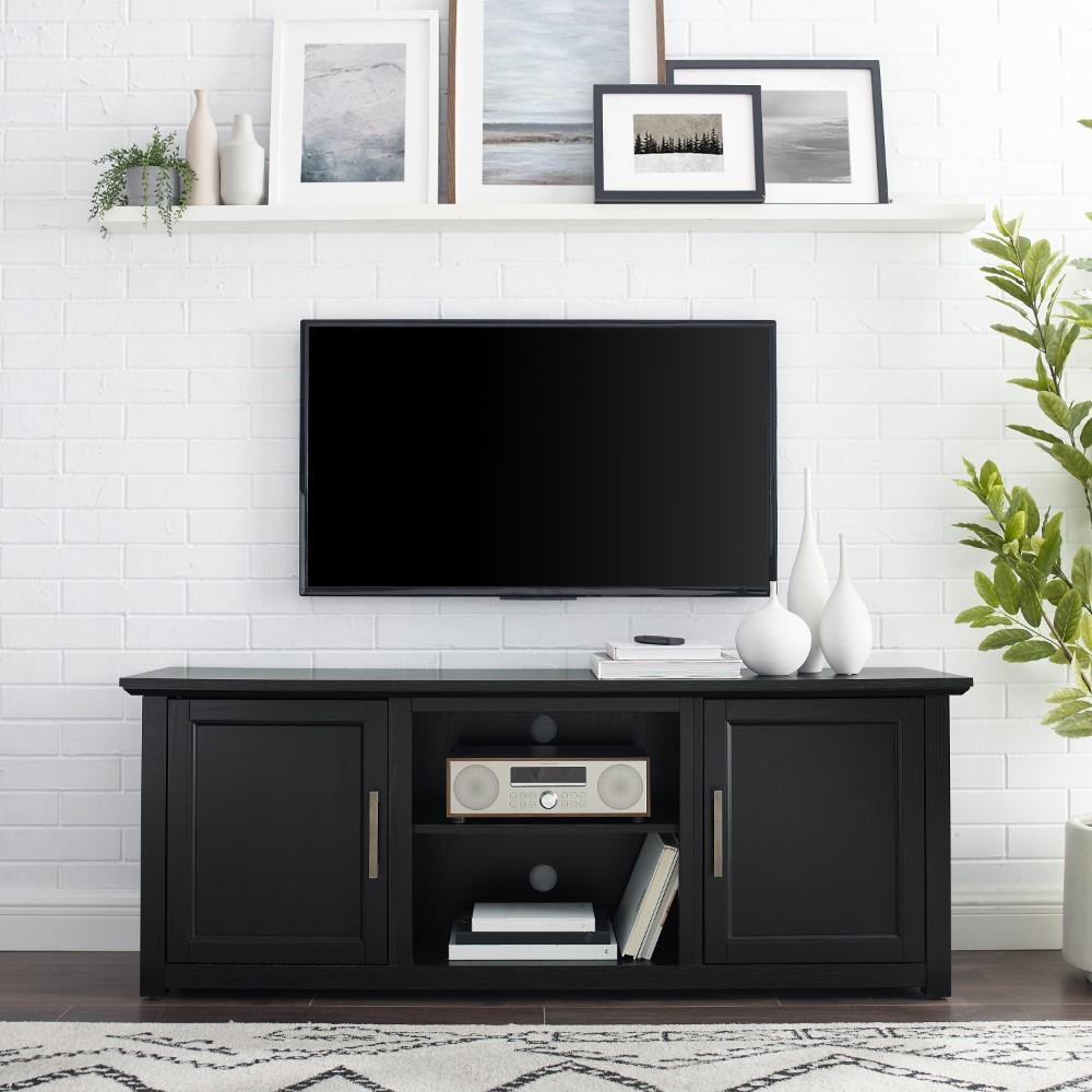 Crosley Furniture - Camden 58in Low Profile Tv Stand Black - CF101158-BK veiw 9