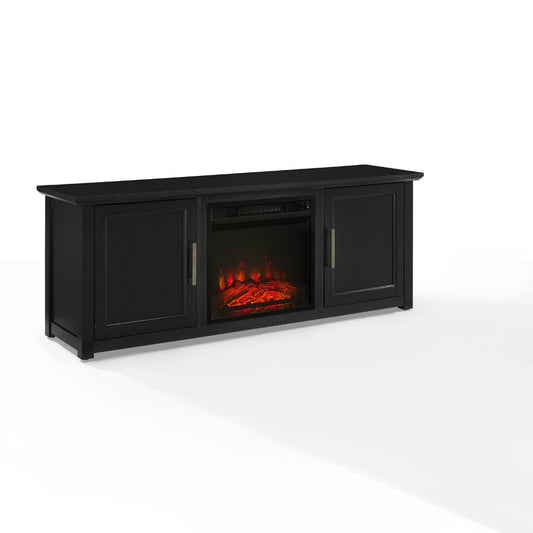 Crosley Furniture - Camden 58in Low Profile Tv Stand With Fireplace Black - KF100558BK veiw 1
