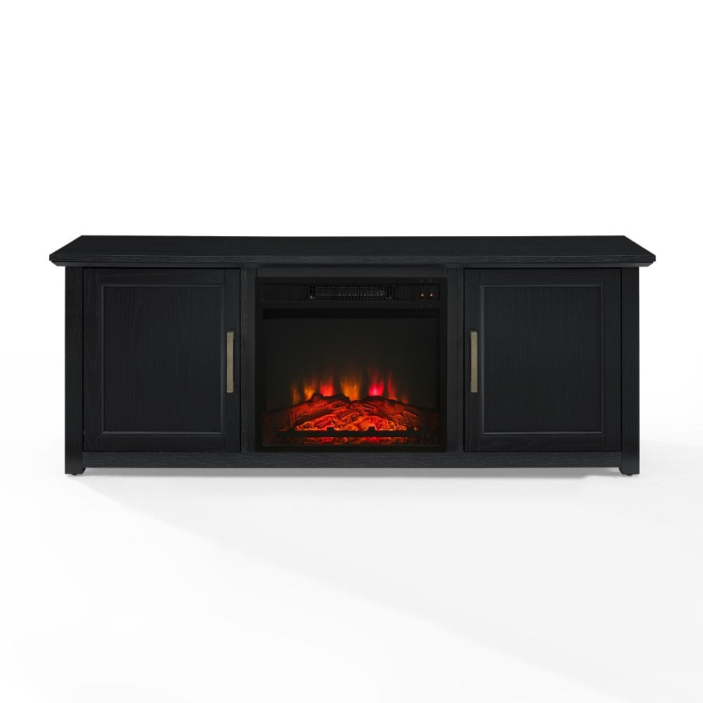 Crosley Furniture - Camden 58in Low Profile Tv Stand With Fireplace Black - KF100558BK veiw 2
