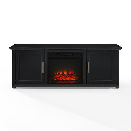 Crosley Furniture - Camden 58in Low Profile Tv Stand With Fireplace Black - KF100558BK veiw 2