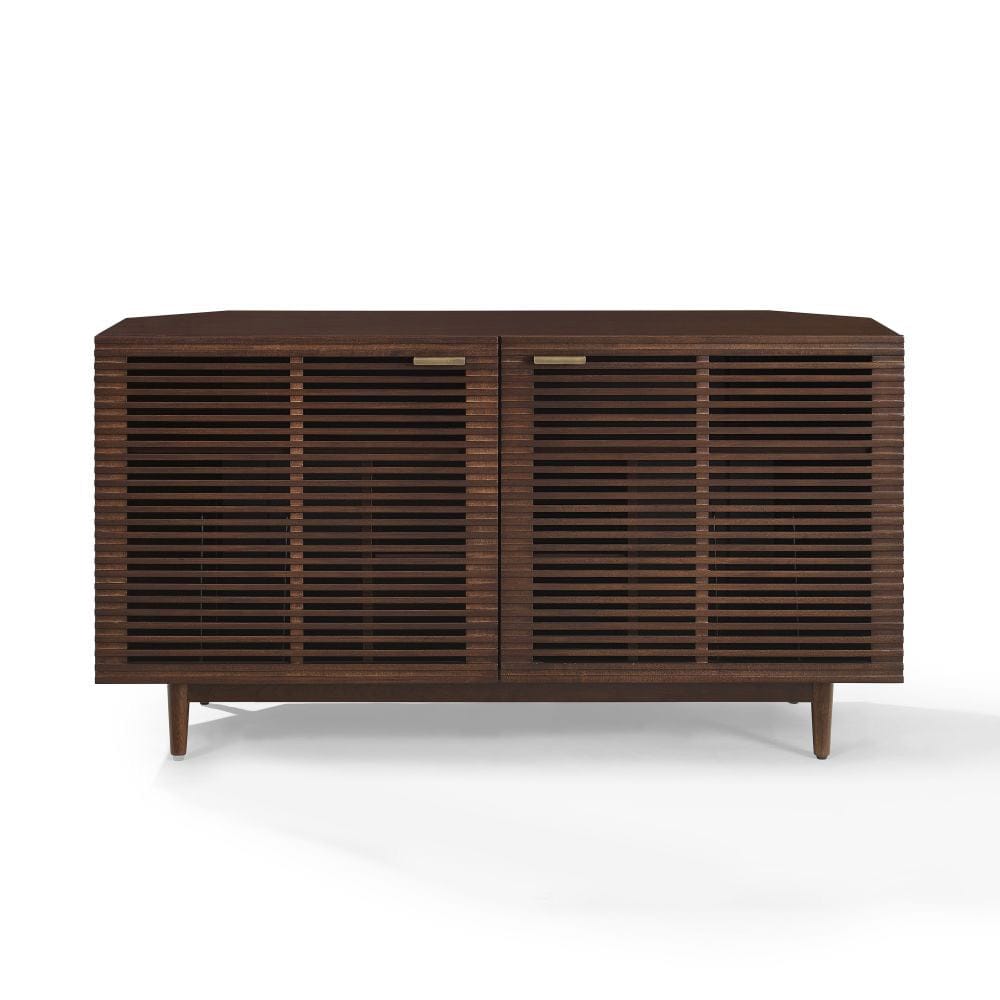 Crosley Furniture - Cameron Corner Record Player Cabinet With Vinyl Storage - CF1177-BR view 2