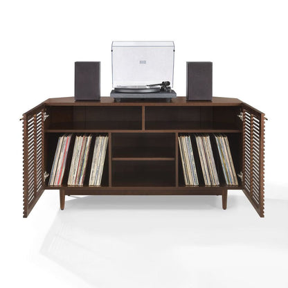 Crosley Furniture - Cameron Corner Record Player Cabinet With Vinyl Storage - CF1177-BR view 6