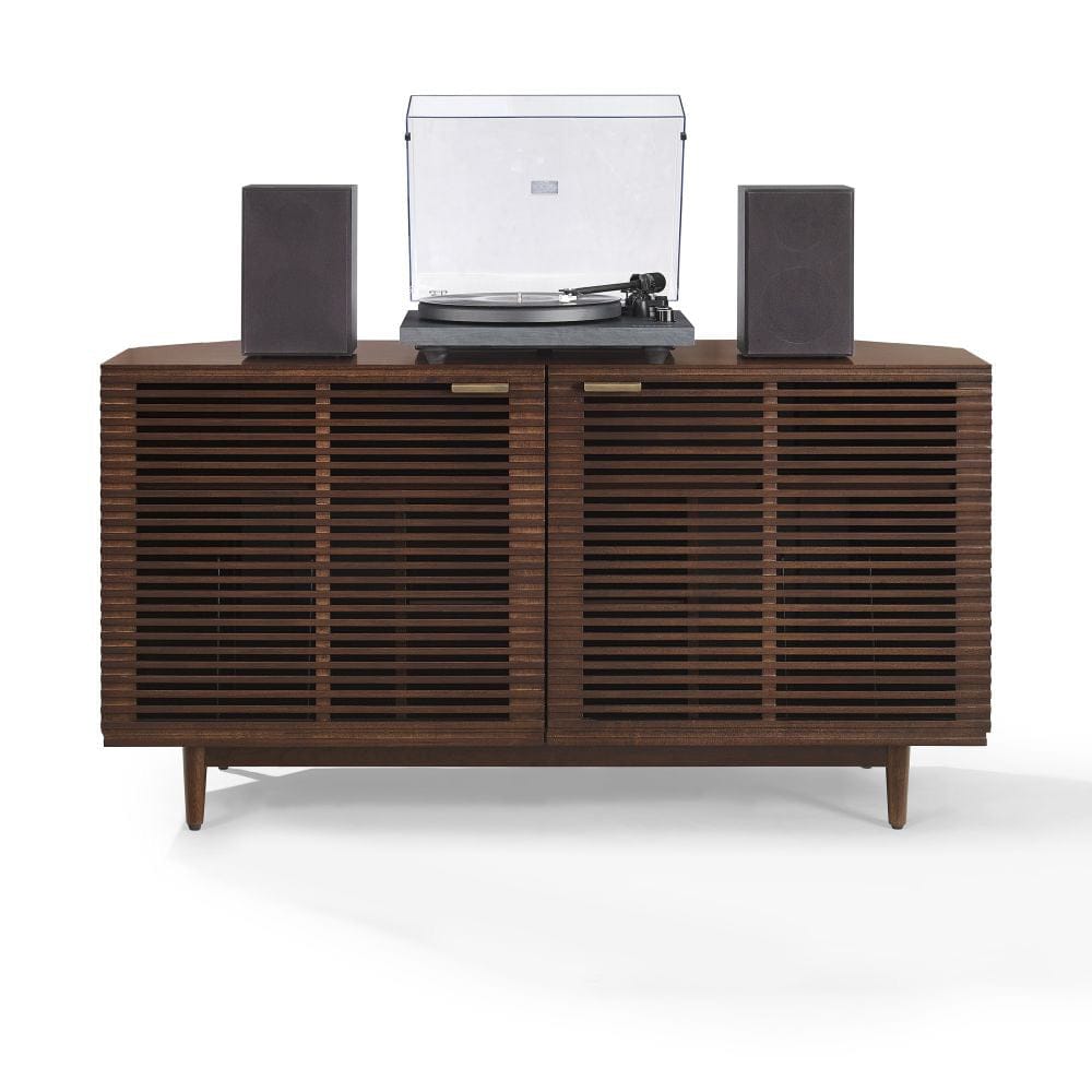 Crosley Furniture - Cameron Corner Record Player Cabinet With Vinyl Storage - CF1177-BR view 7