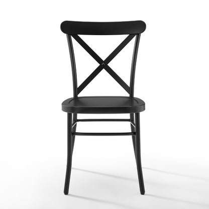 Crosley Furniture - Camille 2 Piece Metal Chair Set Matte Black - 2 Chairs - CF500620-MB veiw 4