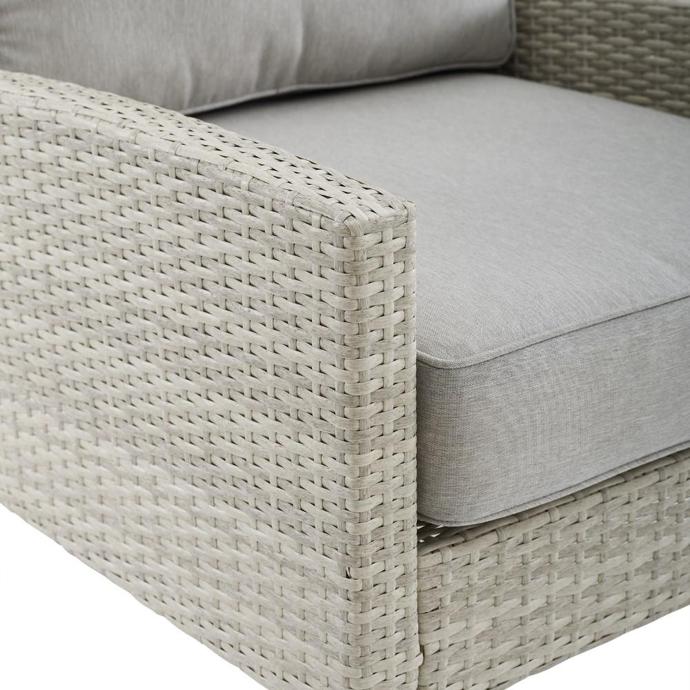 Crosley Furniture - Capella Outdoor Wicker 2 Piece Chair Set Gray/Acorn - 2 Chairs - CO7168-GY_CLOSEOUT veiw 5