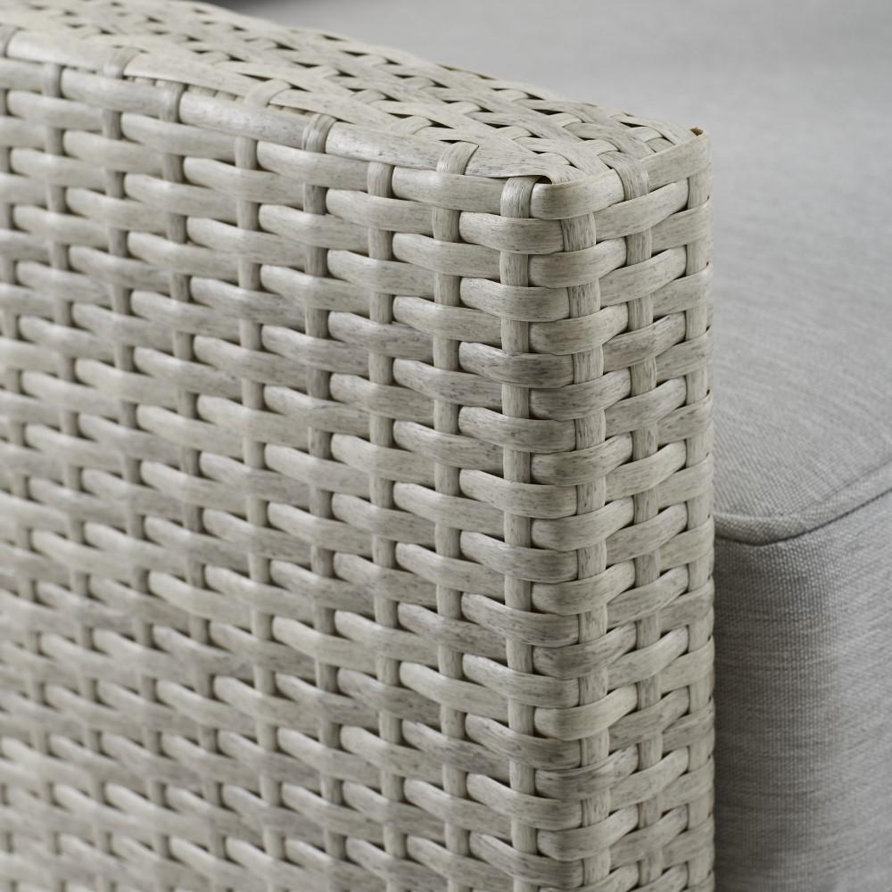 Crosley Furniture - Capella Outdoor Wicker 3 Piece Sofa Set Gray/Acorn - Sofa & 2 Chairs - KO70193GY-AC_CLOSEOUT veiw 7
