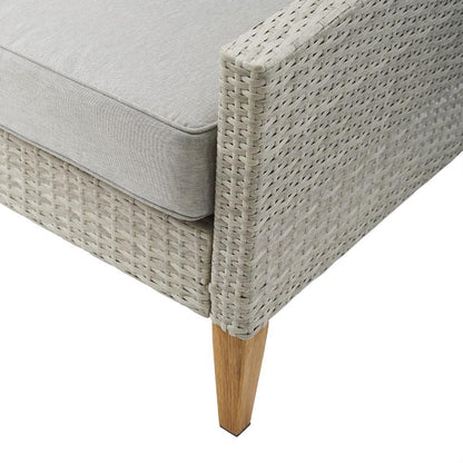 Crosley Furniture - Capella Outdoor Wicker Sofa Gray/Acorn - KO70194GY-AC veiw 5