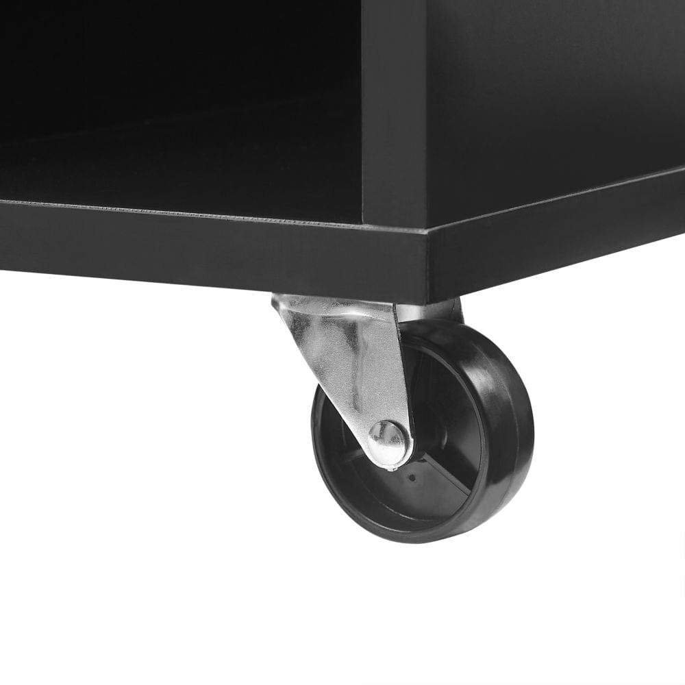 Crosley Furniture - Carlo Rolling Record Player Stand With Vinyl Storage - CF1134-BK view 4