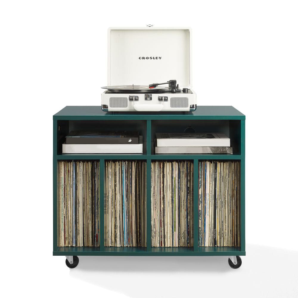 Crosley Furniture - Carlo Rolling Record Player Stand With Vinyl Storage - CF1134-DT view 0