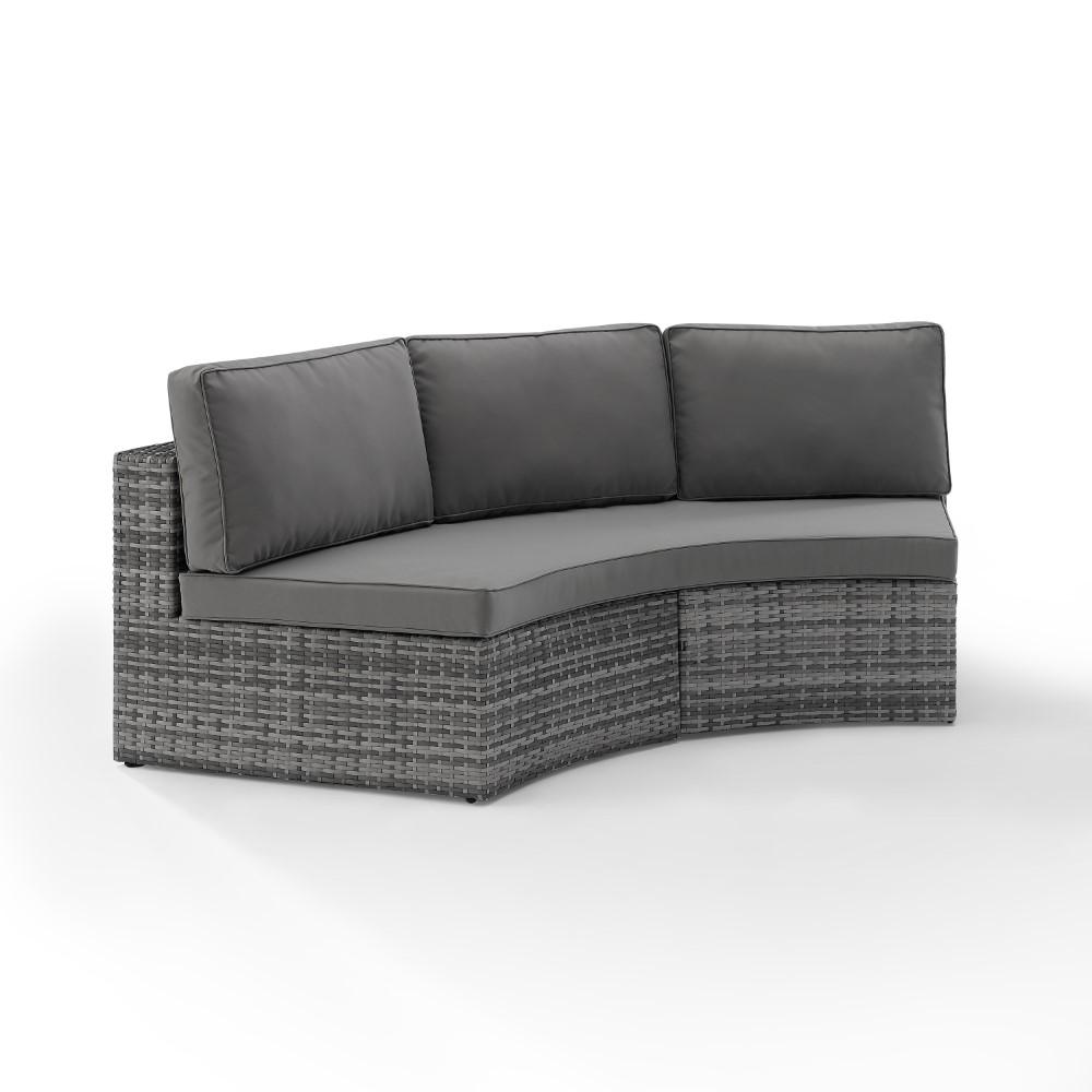 Crosley Catalina Wicker Sectional Sofa - Thumbnail 2
