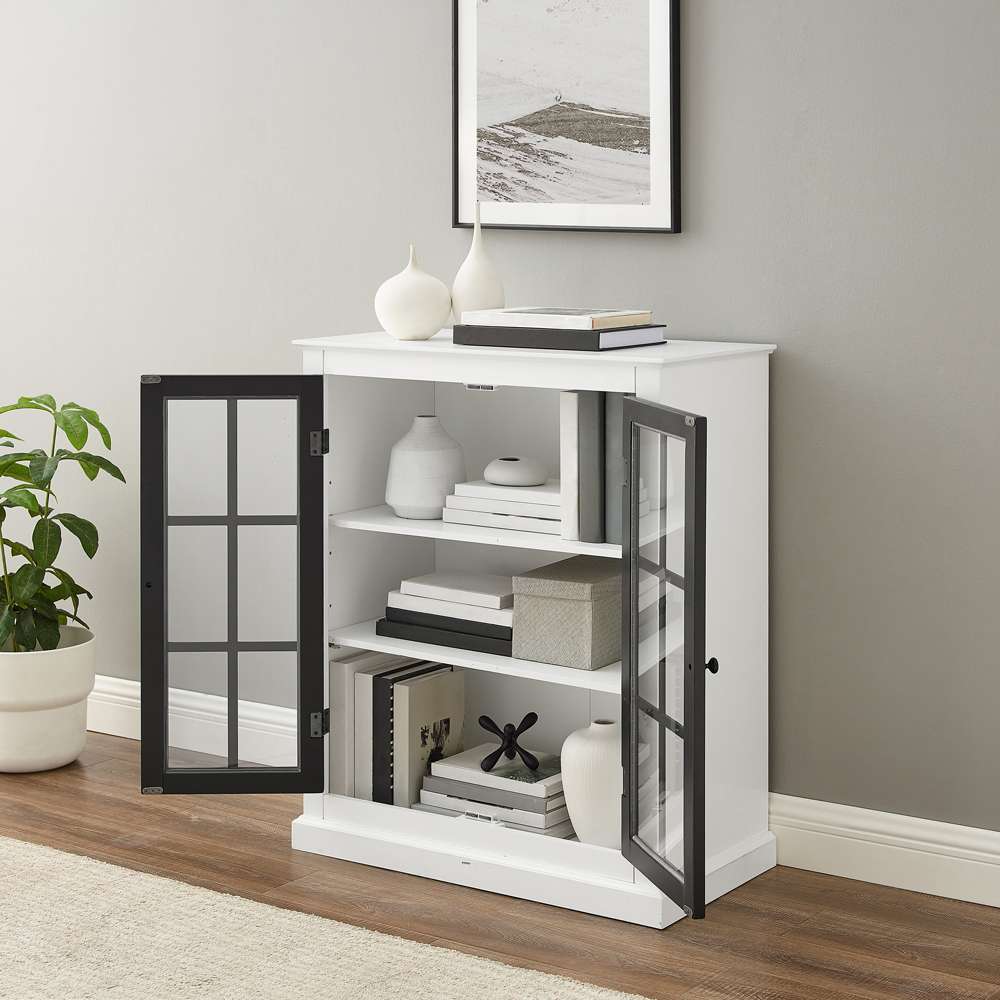 Crosley Furniture Cecily Stackable Storage Pantry White/Matte Black - CF3125-WH veiw 5
