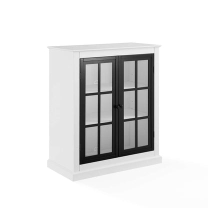 Crosley Furniture Cecily Stackable Storage Pantry White/Matte Black - CF3125-WH veiw 9